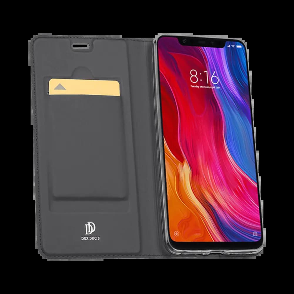 Housse folio Xiaomi Mi 8 porte-carte – Dux Ducis Skin Pro Noir - Vue 2