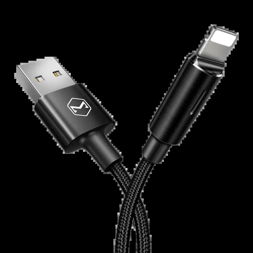 Câble Data USB vers Lightning Mcdodo (1,2m) Noir - Vue 3