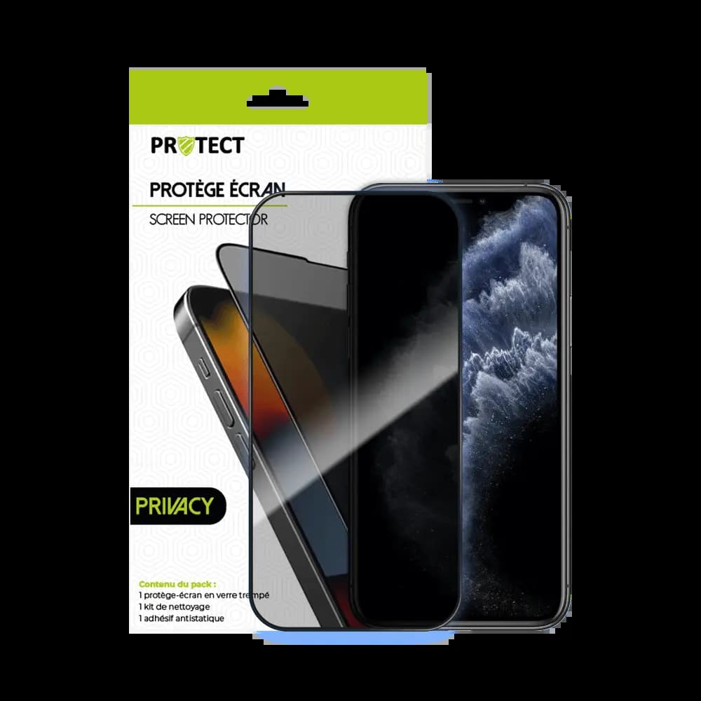 Verre trempé anti-espions 9H – compatible Apple iPhone 11 Pro / X / XS – PROTECT Transparent - Vue 2