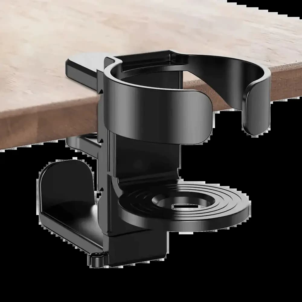 Porte-Gobelet de Bureau avec Support Casque Intégré Noir - Vue 9