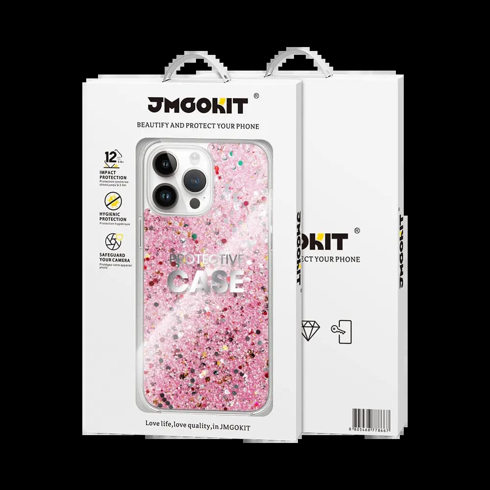 Coque de Protection Twinkle JMGOKIT pour Apple iPhone 16 Pro Rose - Vue 3