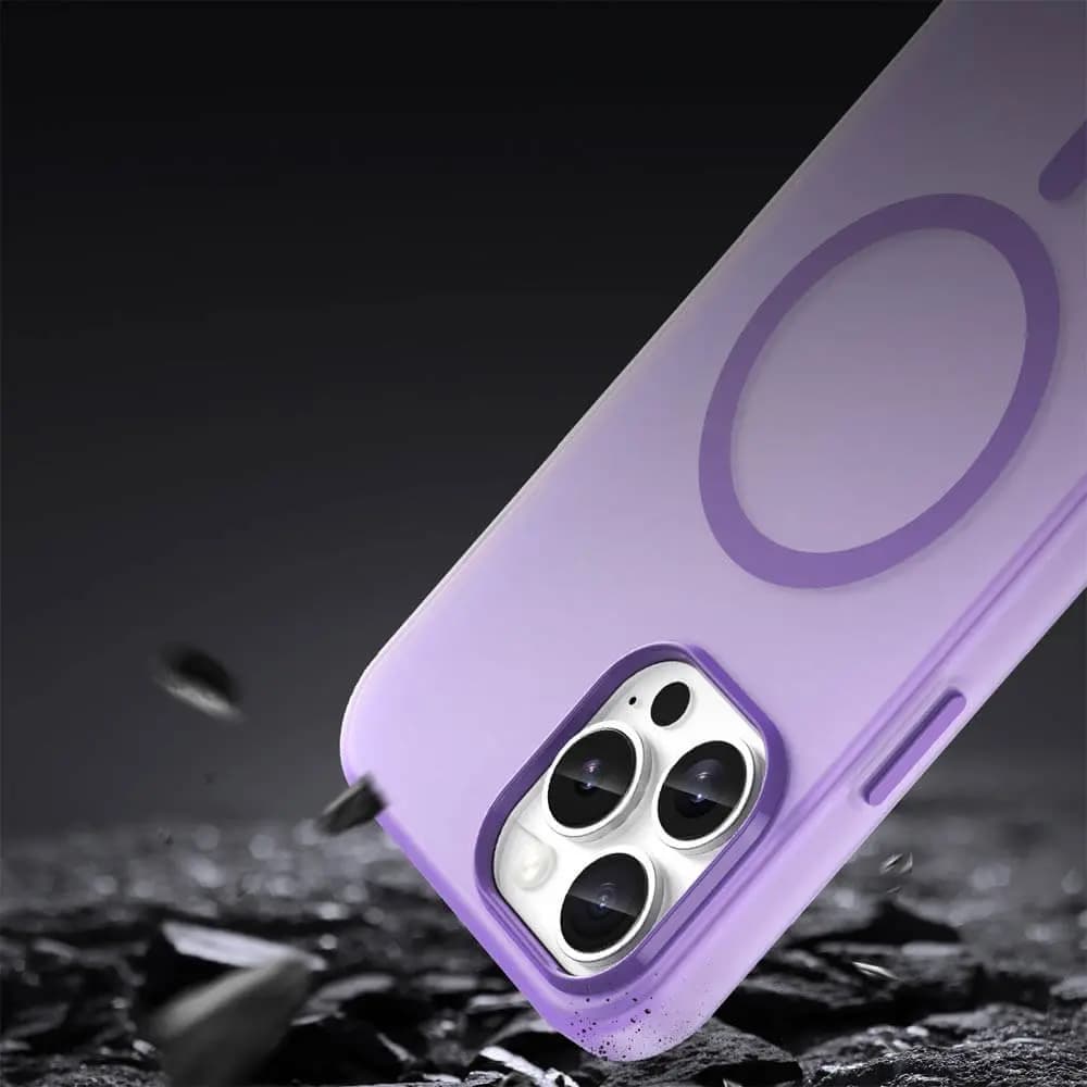 Coque MagSafe bi-matière – iPhone 13 Pro – PROTECT MF-006 Violet Foncé  - Vue 4
