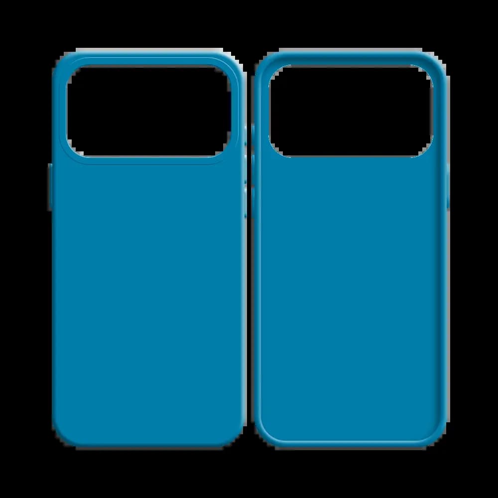 Coque silicone iPhone 17 Pro Max - Bleu Ciel - Vue 2