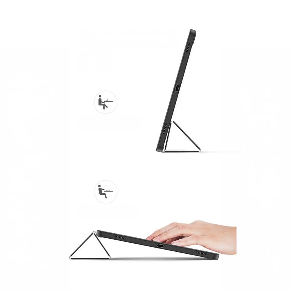 Housse folio Samsung Galaxy Tab S8+ avec dos transparent & porte-stylet - Dux Ducis Toby Noir - Vue 3