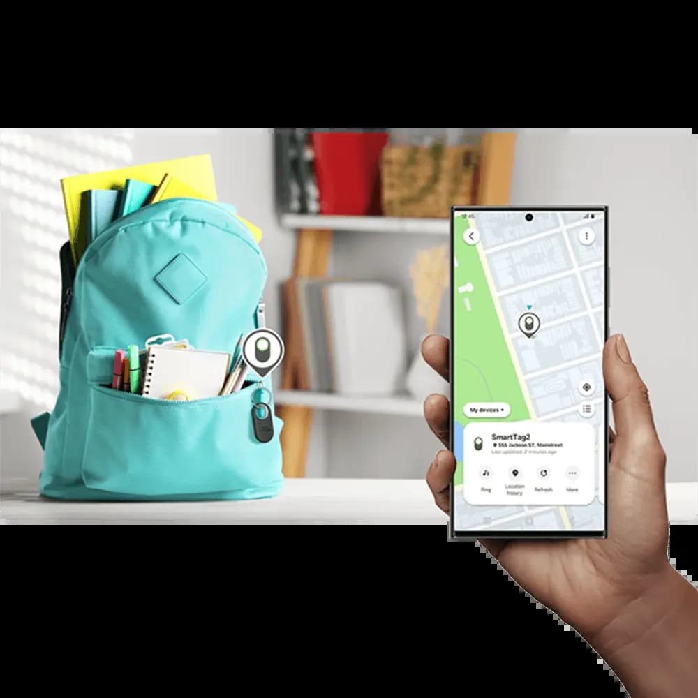 Samsung Galaxy SmartTag2 traceur Bluetooth - Blanc - Vue 3