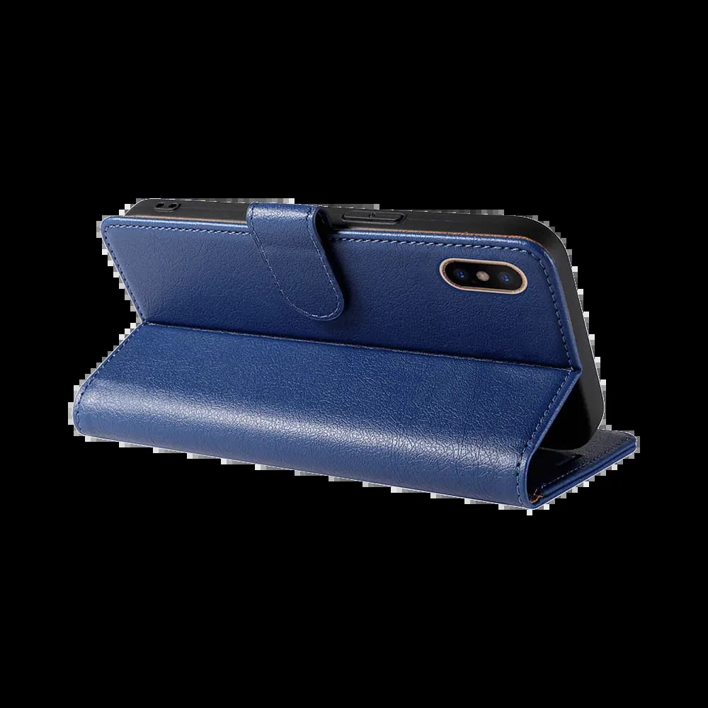 Housse folio anti-RFID iPhone X / XS – PROTECT IP011 Bleu Marine - Vue 4