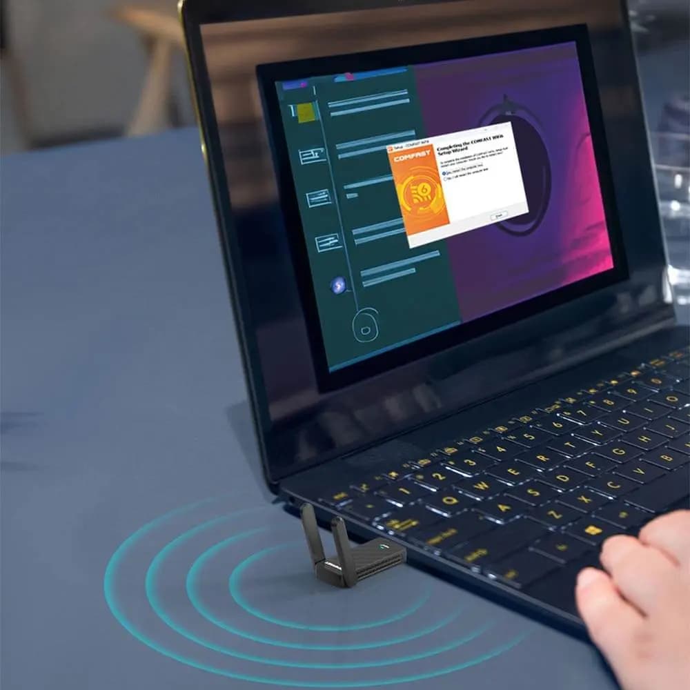 Clé Wifi 6 1800 Mbps double antenne - Comfast CF-952AX V2 - Vue 2