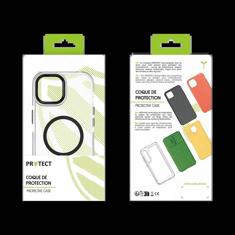 Coque MagSafe antichoc iPhone 15 Plus – PROTECT MS01 Noir - Vue 2