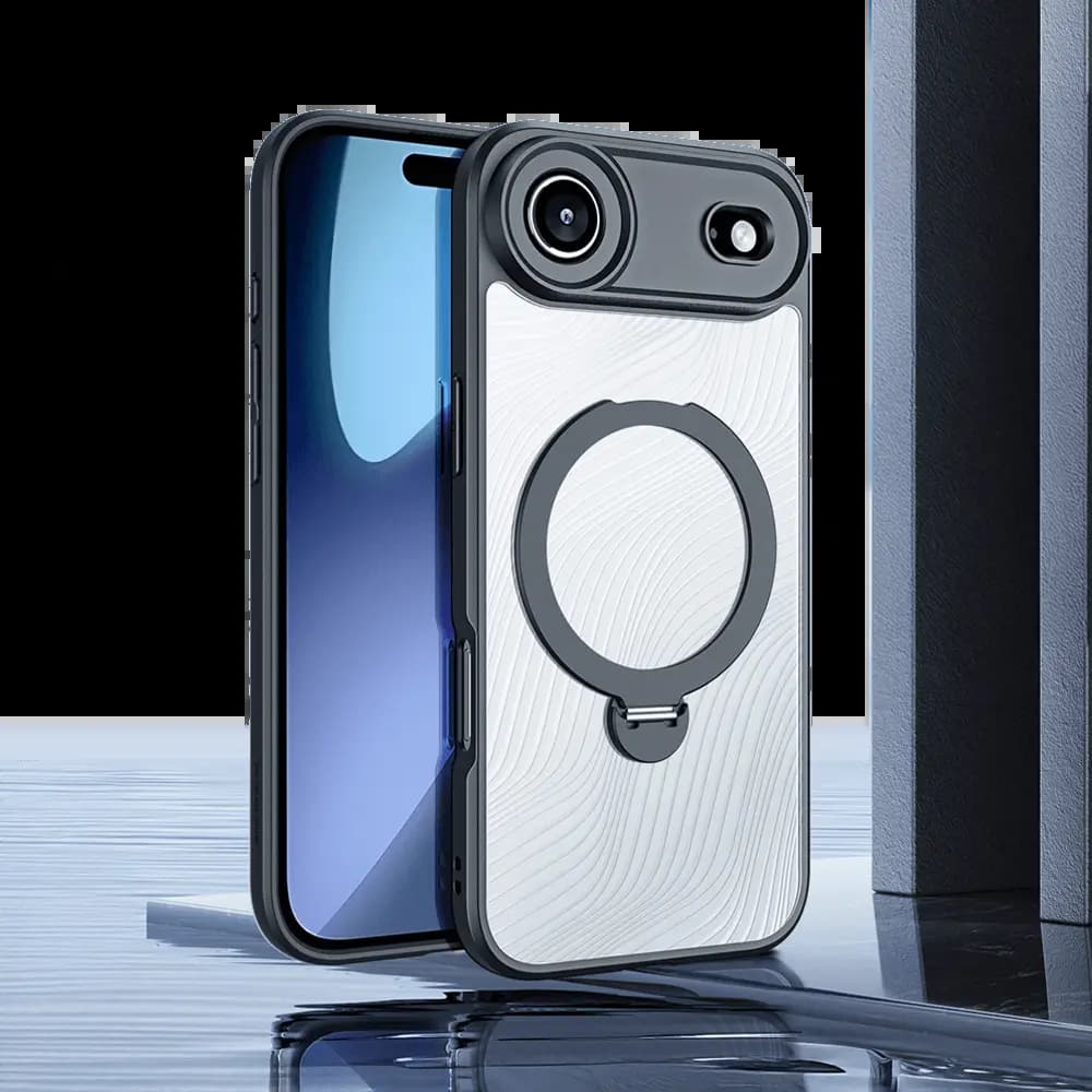 Coque MagSafe avec support – iPhone Air – Dux Ducis Aimo Mag Noir - Vue 3