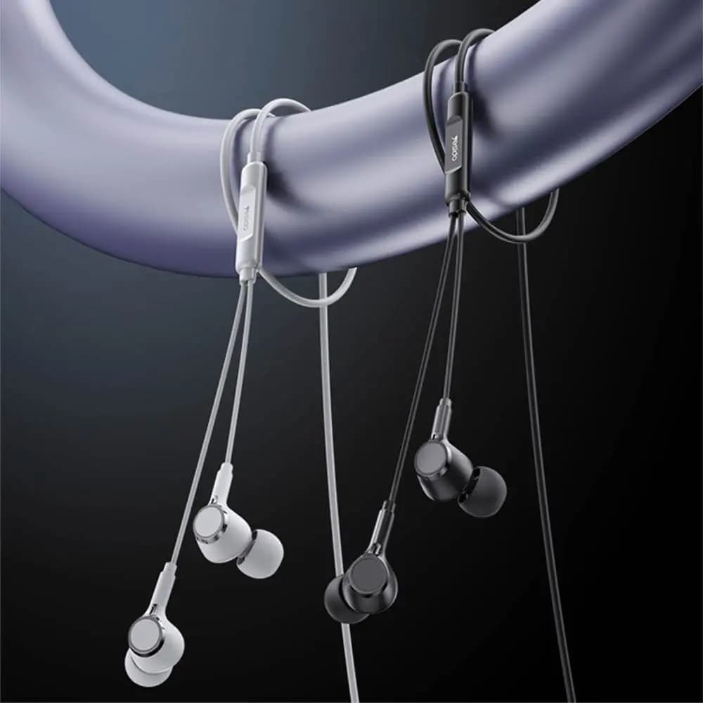 Écouteurs filaires jack 3.5mm universels avec micro - Yesido YH53 Blanc - Vue 3