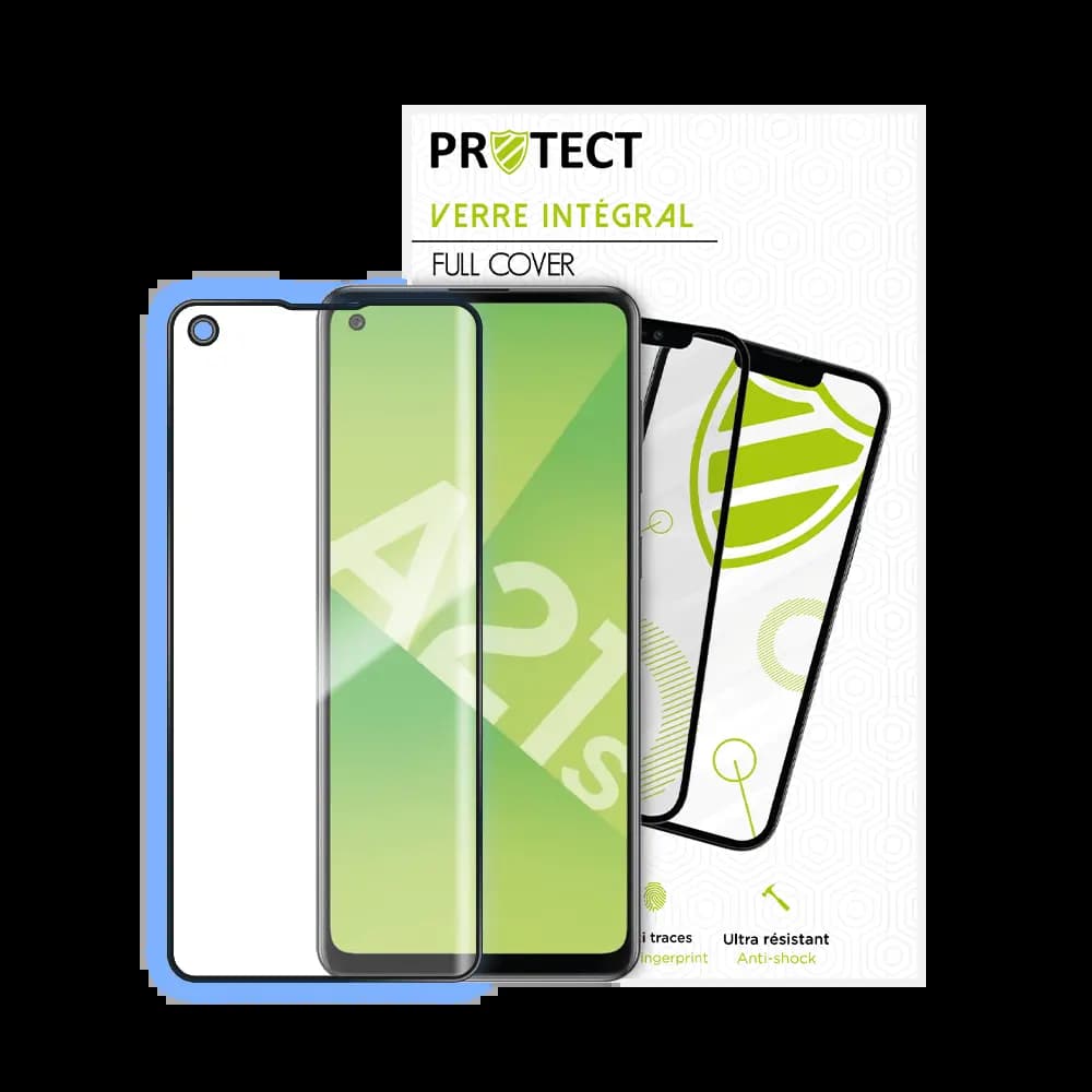 Verre trempé intégral 5D 9H – protection écran Samsung Galaxy A21s – PROTECT Noir - Vue 2