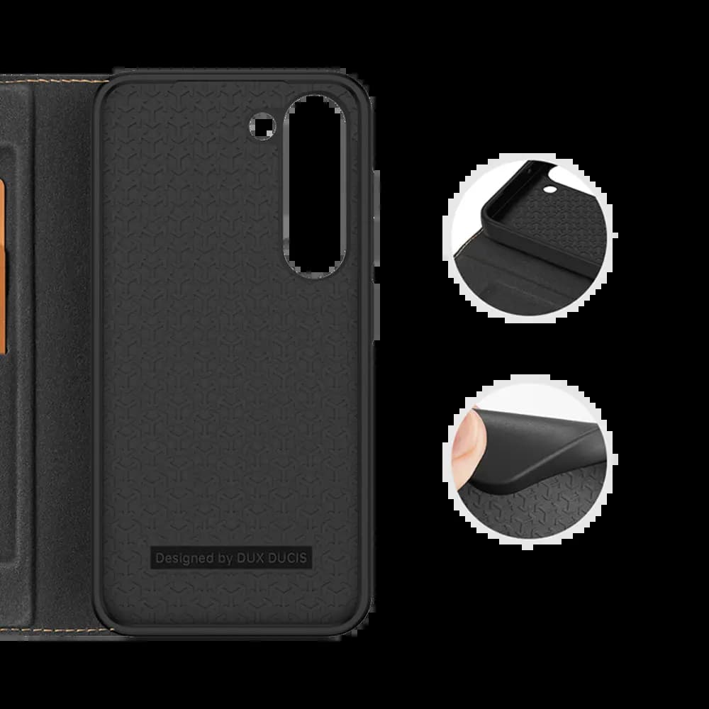 Housse folio avec porte-cartes + support Samsung Galaxy S23+ 5G – Dux Ducis Skin X2 Noir - Vue 4