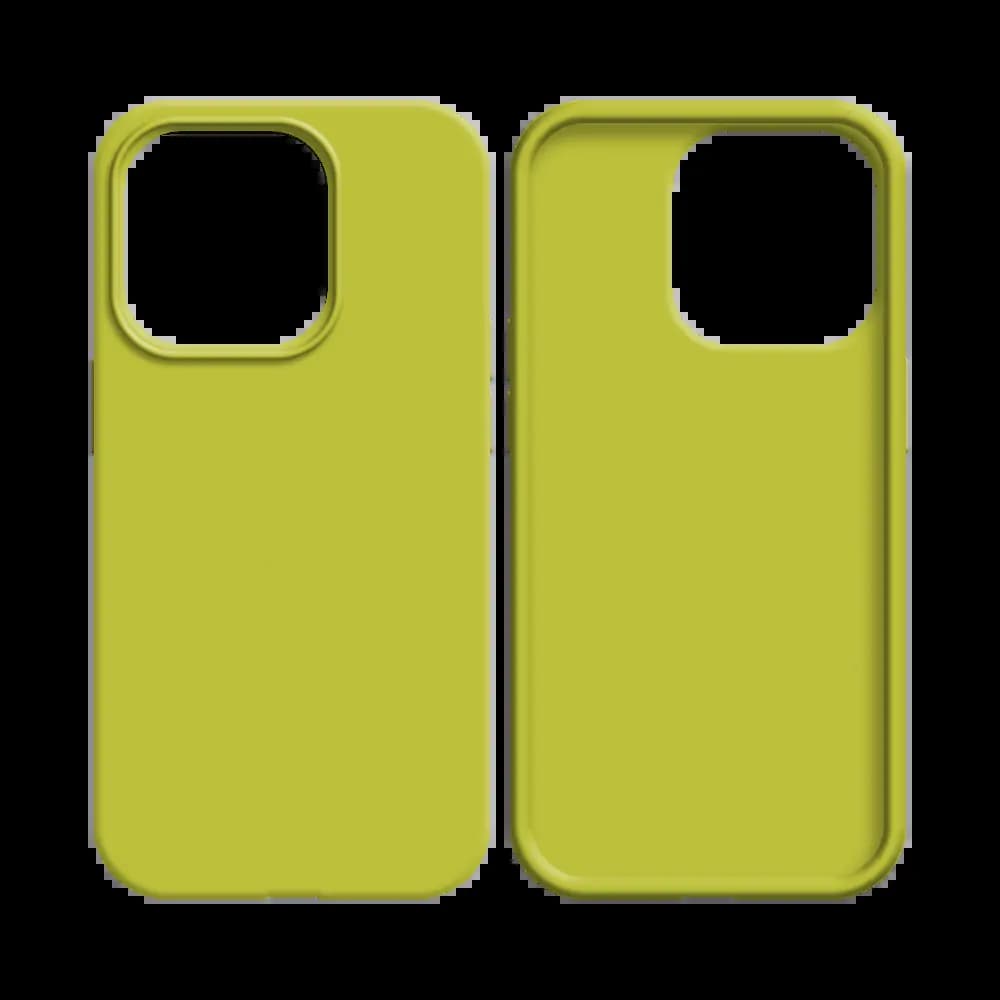 Coque silicone iPhone 14 Pro - Jaune - Vue 2