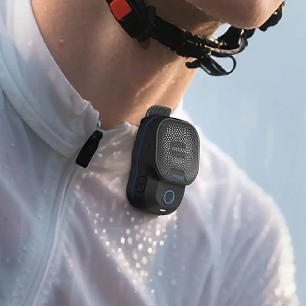 Kit Main Libre Haut-Parleur Bluetooth CAANKEI avec Pince de Fixation Noir - Vue 3