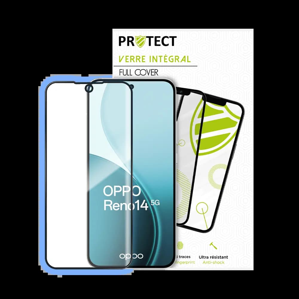 Verre trempé intégral OPPO Reno14 5G – protection écran 9H – PROTECT Noir - Vue 2