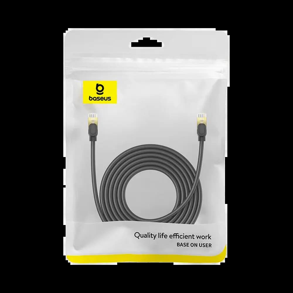 Câble Ethernet RJ45 Cat8 40Gbps 2000MHz 5m - Baseus Noir - Vue 2