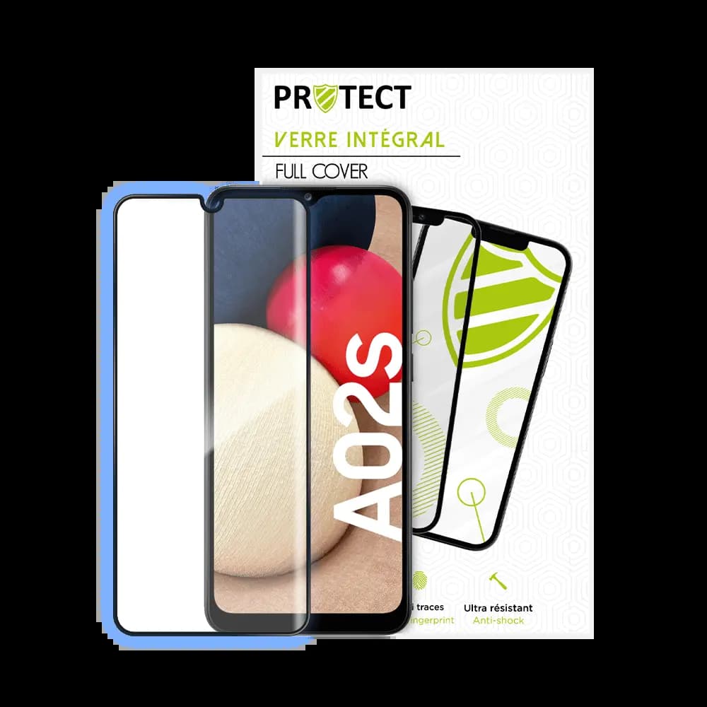 Verre trempé intégral 5D 9H – protection écran Samsung Galaxy A02s – PROTECT Noir - Vue 2