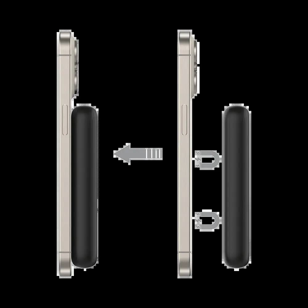 Batterie externe magnétique MagSafe 10000mAh 15W – recharge sans fil – CONNECT Noir - Vue 25