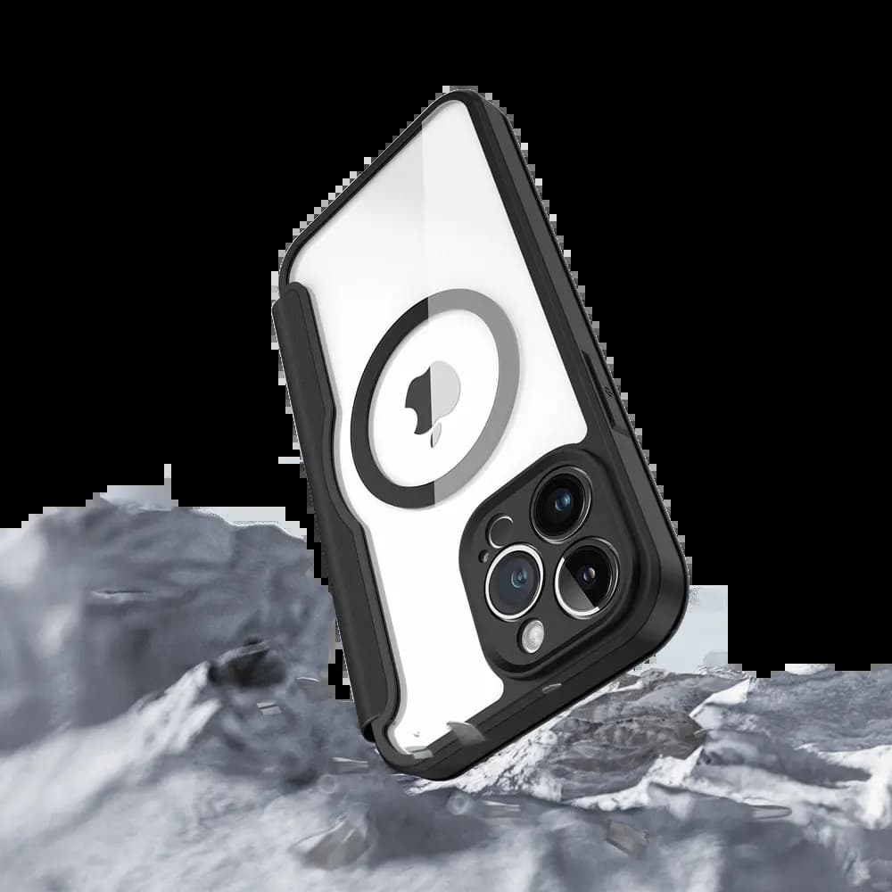 Housse folio MagSafe iPhone 13 Pro Max – Dux Ducis Skin X Pro Noir - Vue 4