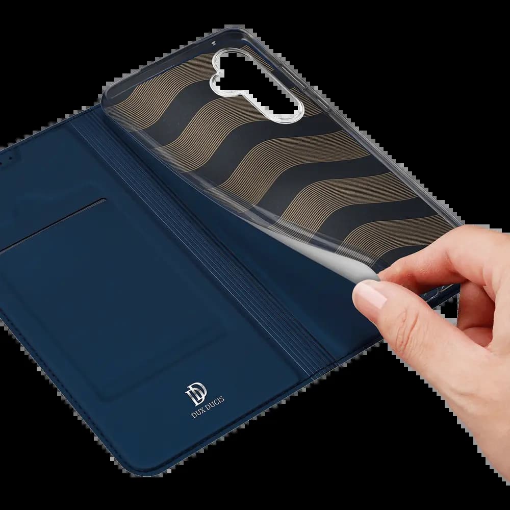 Housse folio MagSafe Samsung Galaxy A35 – Dux Ducis Skin X Pro Bleu - Vue 5