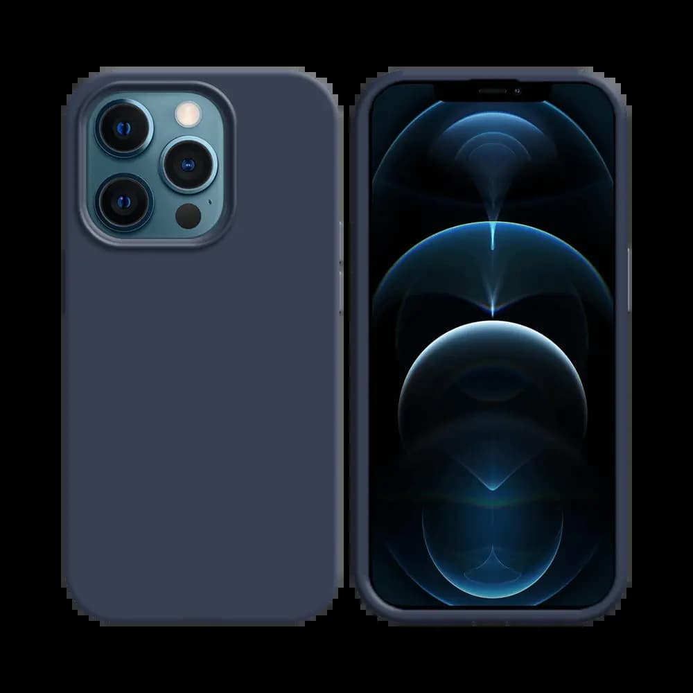 Coque Silicone Compatible pour Apple iPhone 12 Pro Max Bleu