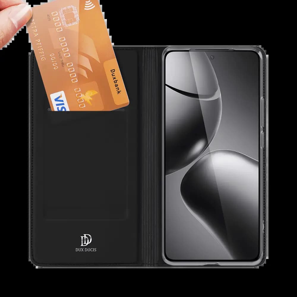 Housse folio Xiaomi 14T Pro porte-carte – Dux Ducis Skin Pro Bleu - Vue 2