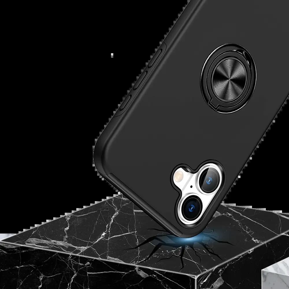 Coque de protection iPhone 16 Plus avec anneau rotatif – PROTECT IE013 Noir - Vue 5
