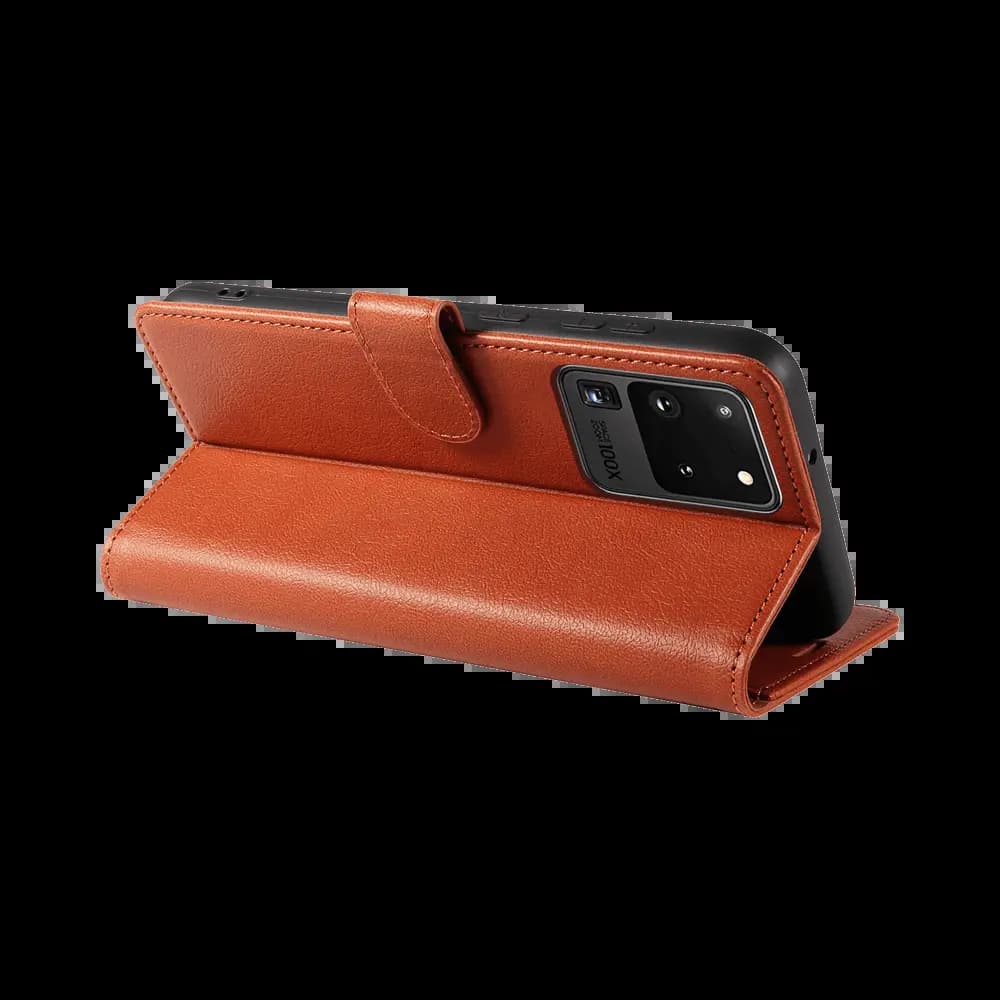 Housse folio anti-RFID Samsung Galaxy S20 Ultra – PROTECT IP011 Marron - Vue 2