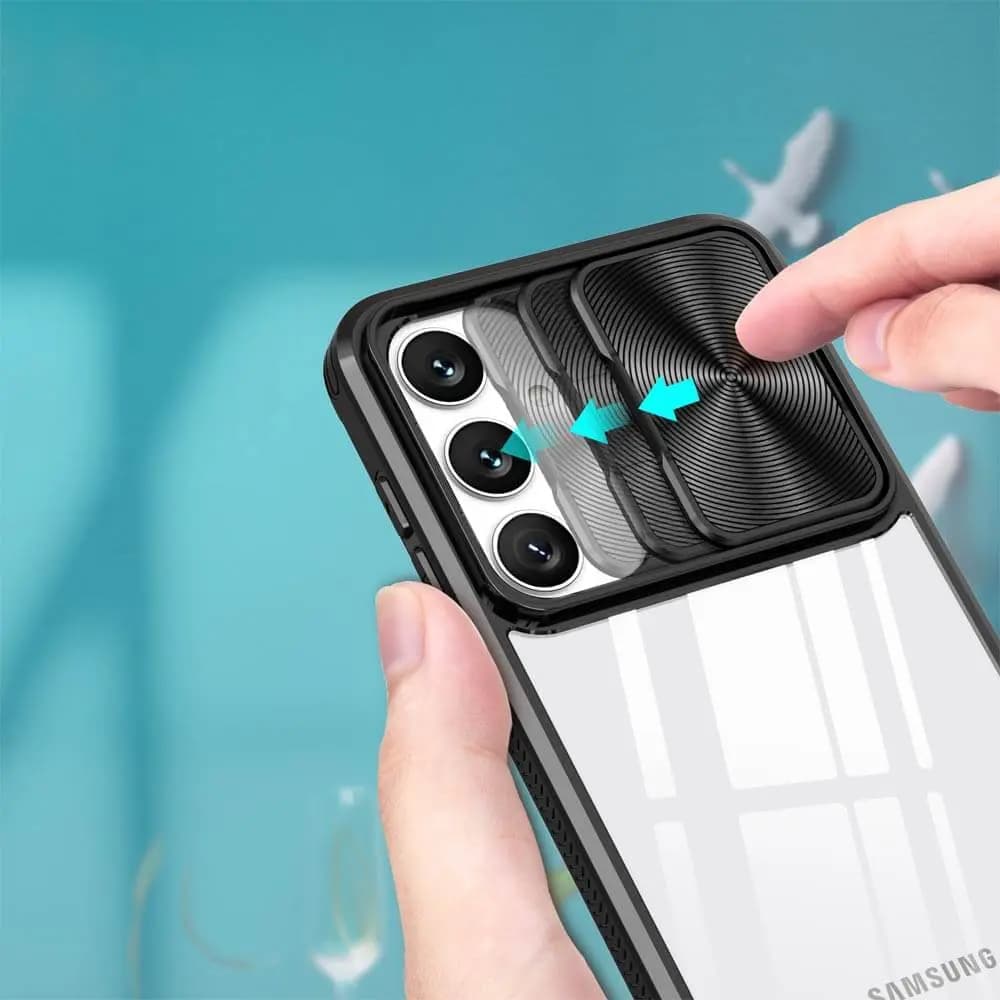 Coque avec cache caméra – Samsung Galaxy S25+ – PROTECT IE027 Noir - Vue 3