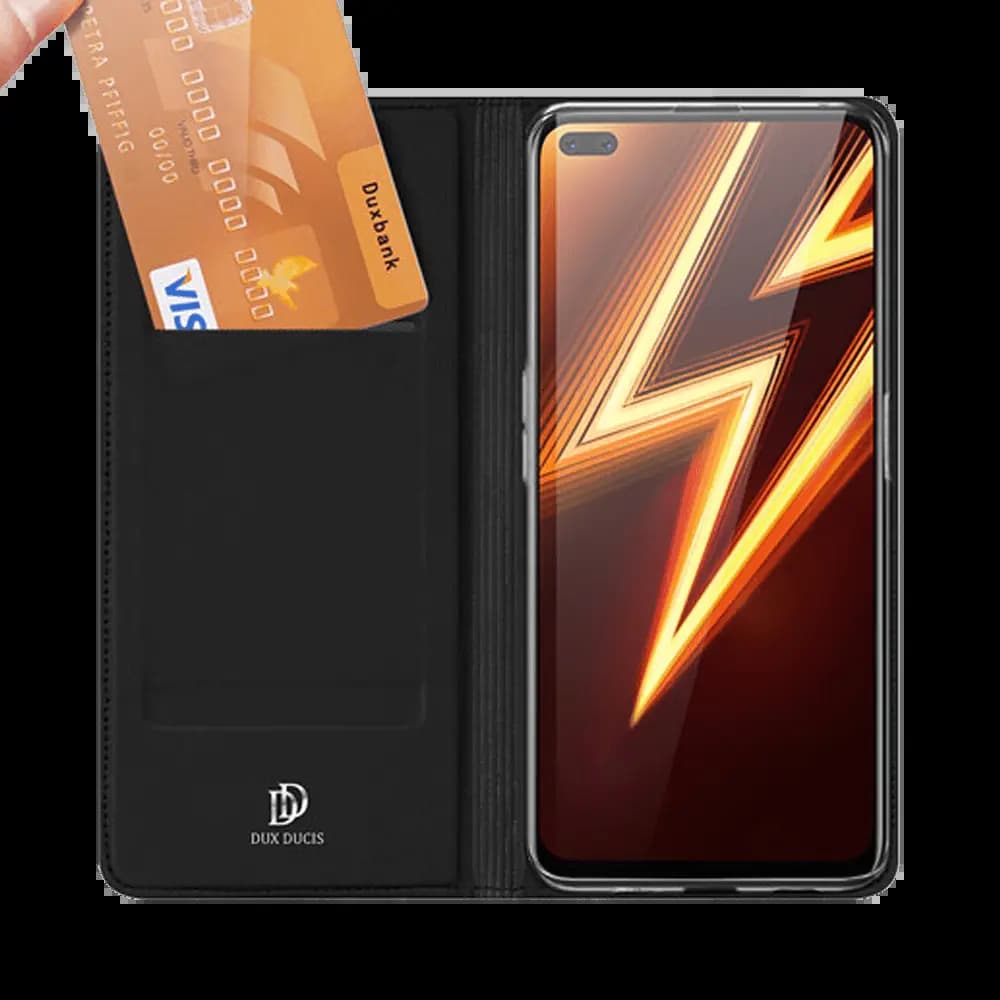 Housse folio Realme 6 Pro porte-carte – Dux Ducis Skin Pro Noir - Vue 2
