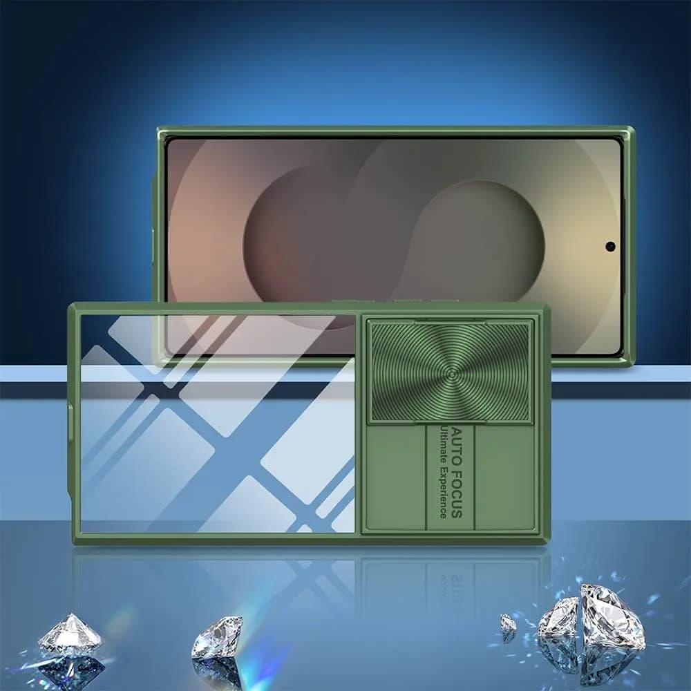 Coque avec cache caméra – Samsung Galaxy S25 Ultra – PROTECT IE027 Vert Foncé - Vue 2