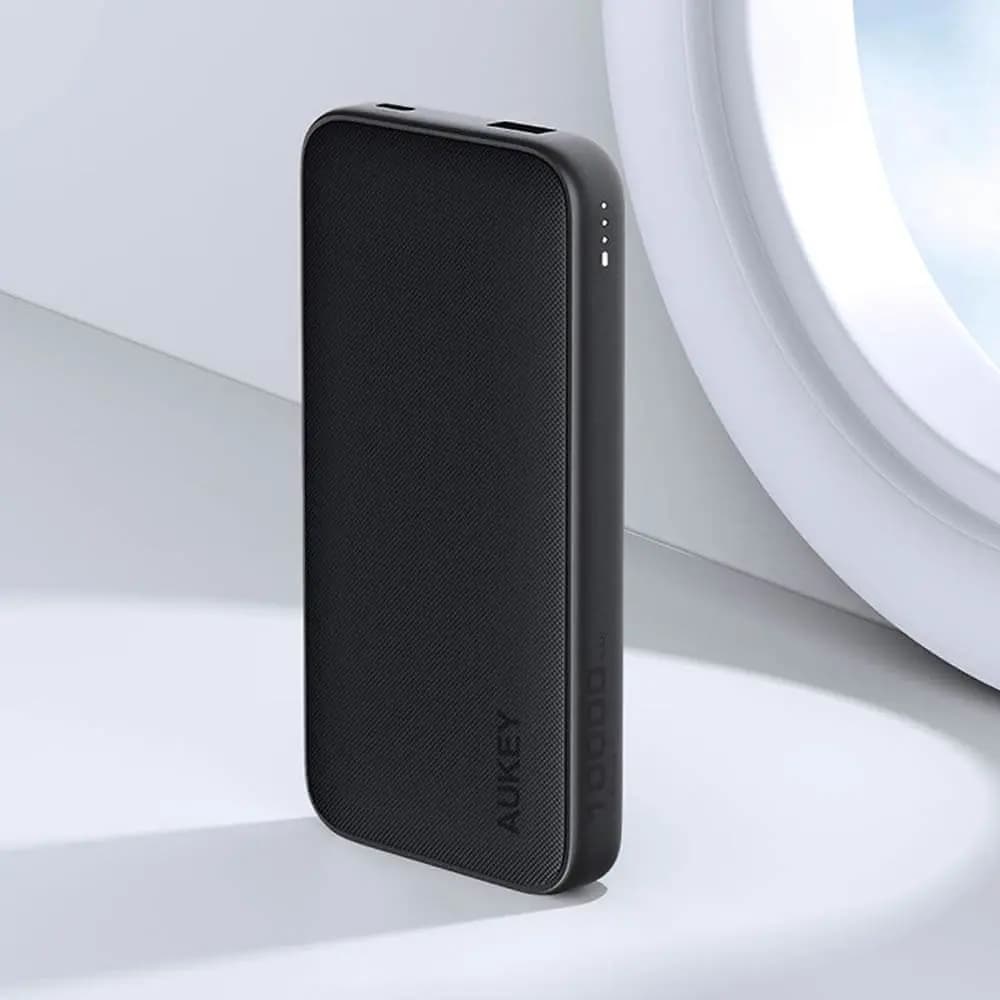 Batterie externe Aukey 10000mAh charge rapide 22.5W & câble inclus - Gris - Vue 64