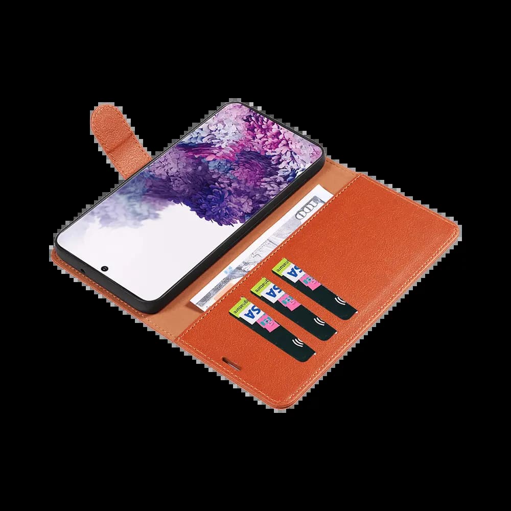 Housse folio anti-RFID Samsung Galaxy S20 FE – PROTECT IP011 Marron - Vue 3