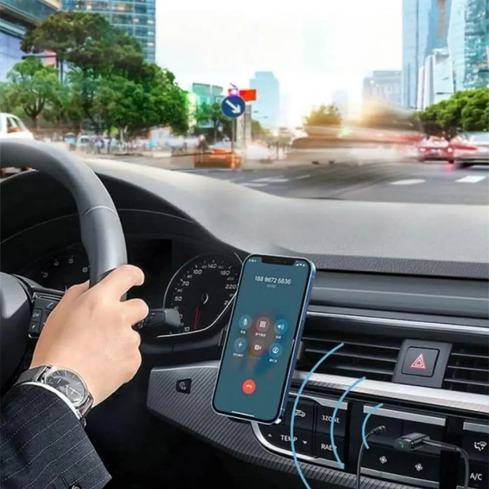 Récepteur Bluetooth USB réversible - lecteur carte microSD & mains libres - Yesido YAU40 Noir - Vue 3