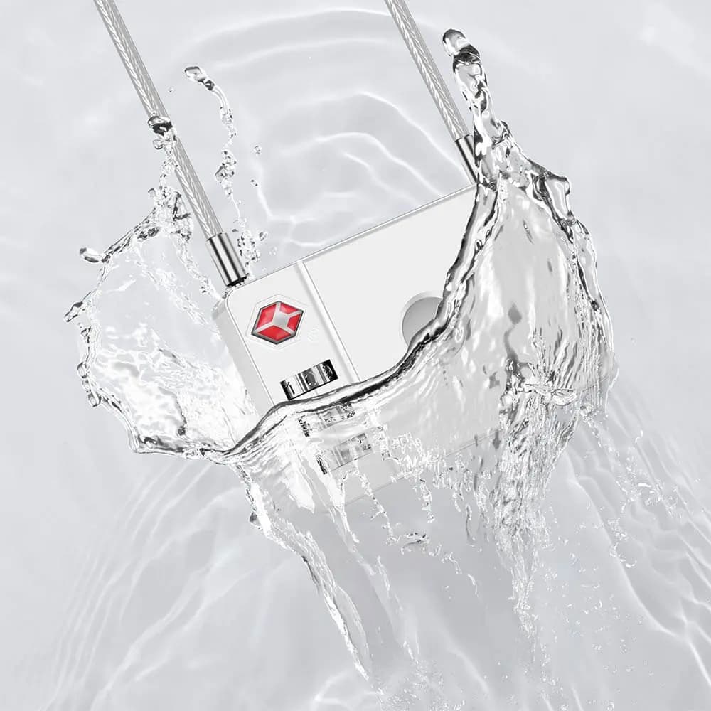 Traceur GPS cadenas connecté MILI MiLock pour iOS Apple Find My - Blanc - Vue 3