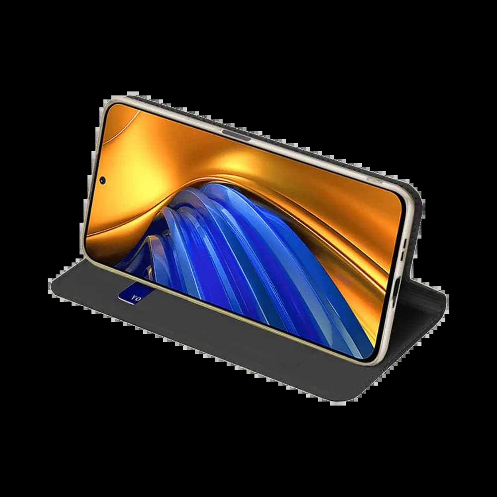 Housse folio Xiaomi Poco F4 5G porte-carte – Dux Ducis Skin Pro Noir - Vue 4