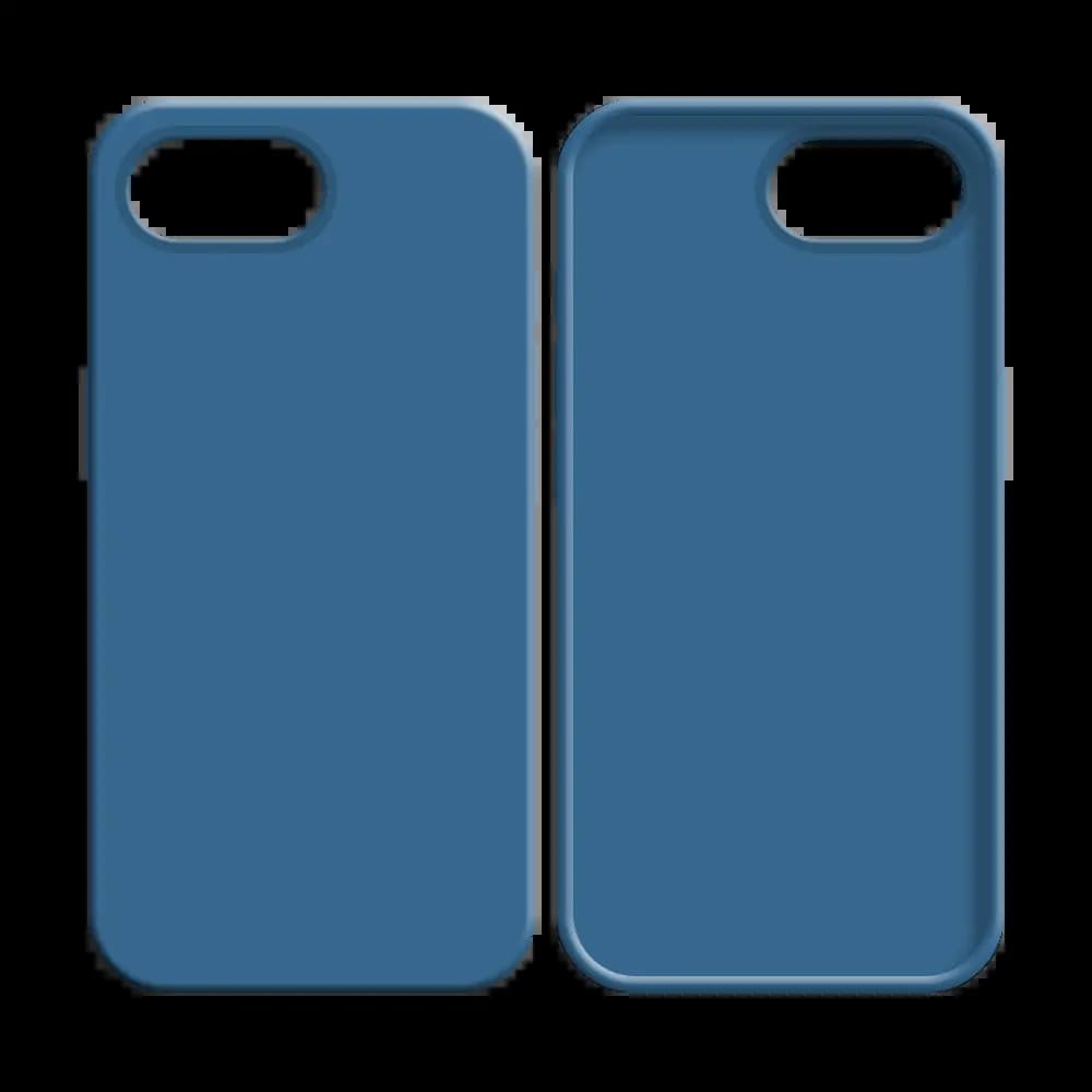 Coque silicone iPhone 16e / iPhone 17e - Bleu Marine - Vue 2