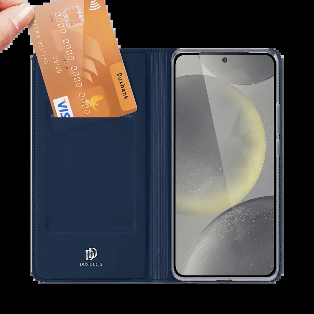 Housse folio Samsung Galaxy S24 FE porte-carte – Dux Ducis Skin Pro Noir - Vue 2