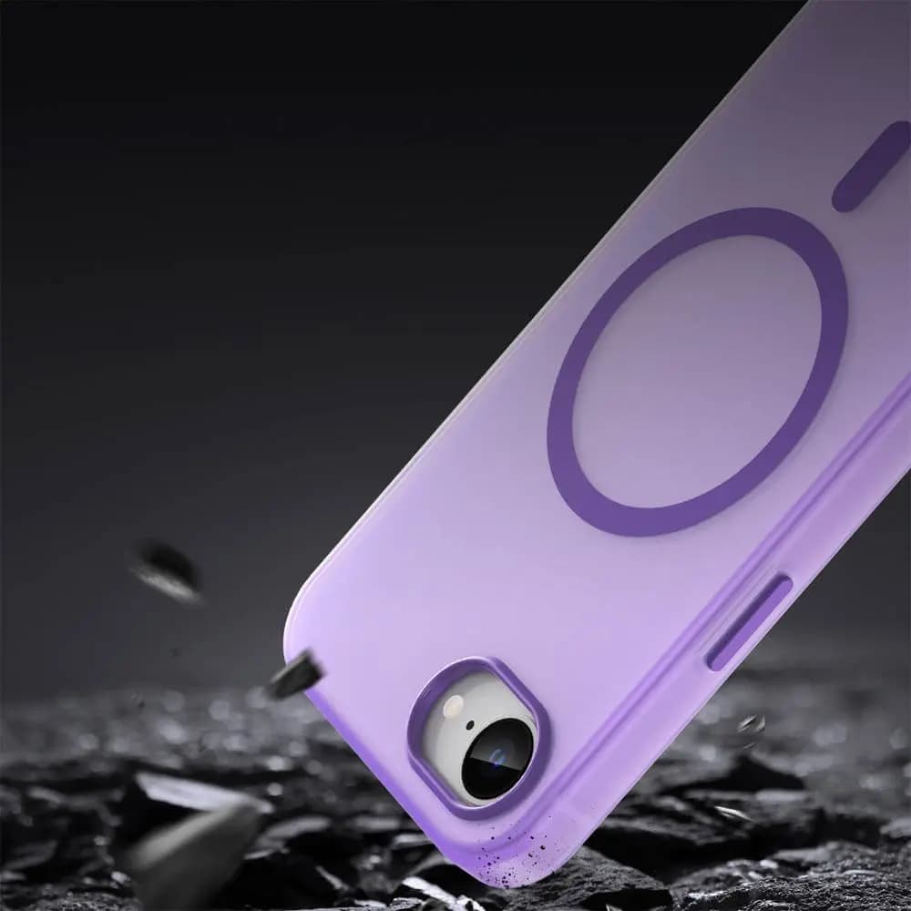 Coque MagSafe iPhone 16e / iPhone 17e bi-matière – PROTECT MF-006 Violet Foncé  - Vue 4