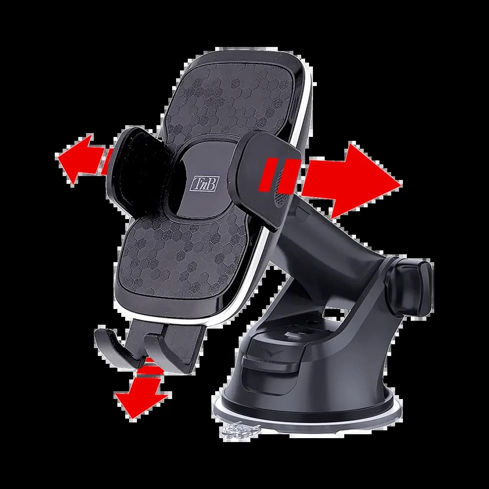 Support Smartphone pour Voiture T'nb avec Bras Téléscopique Noir - Vue 3