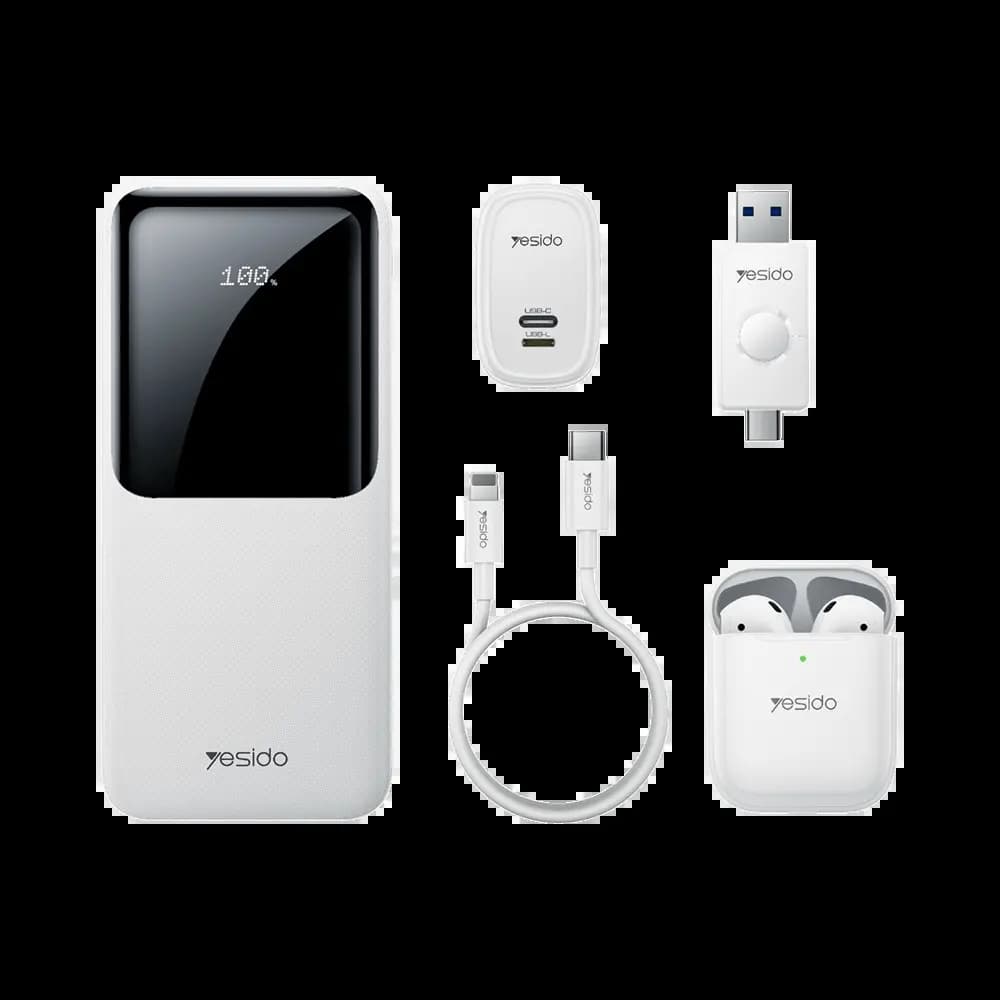 Kit d'Accessoires Yesido CG10 5 en 1 Blanc