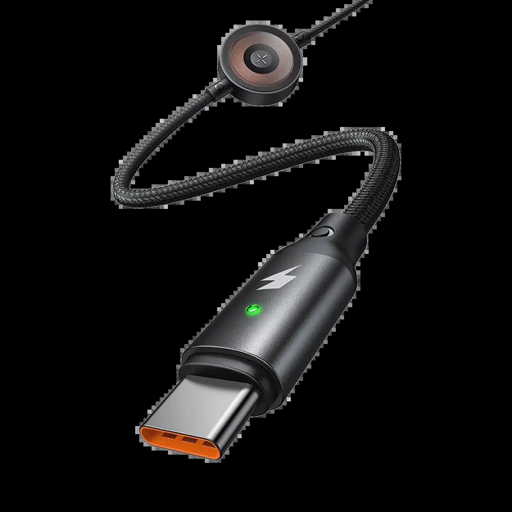 Câble Data Multi USB-C vers USB-C + Pad de Charge à Induction Apple Watch Mcdodo 60W (1.5m) Noir - Vue 2