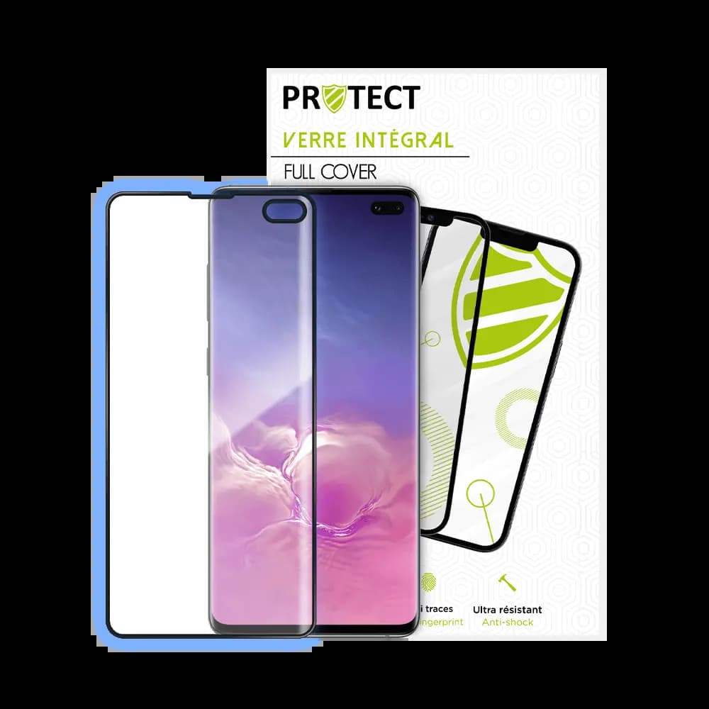 Verre trempé intégral 5D 9H – protection écran Samsung Galaxy S10+ – PROTECT Noir - Vue 2