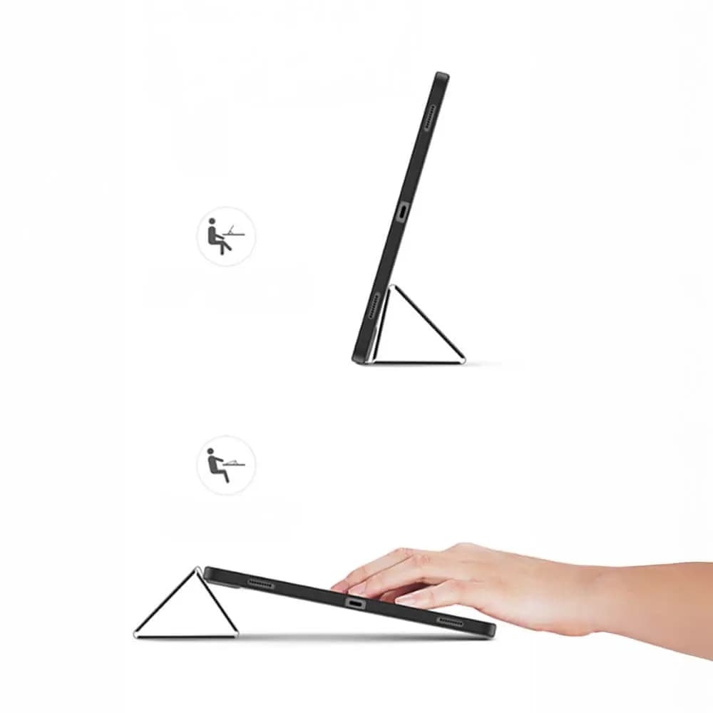 Housse folio Samsung Galaxy Tab S9 FE+ avec dos transparent & porte-stylet - Dux Ducis Toby Bleu - Vue 3