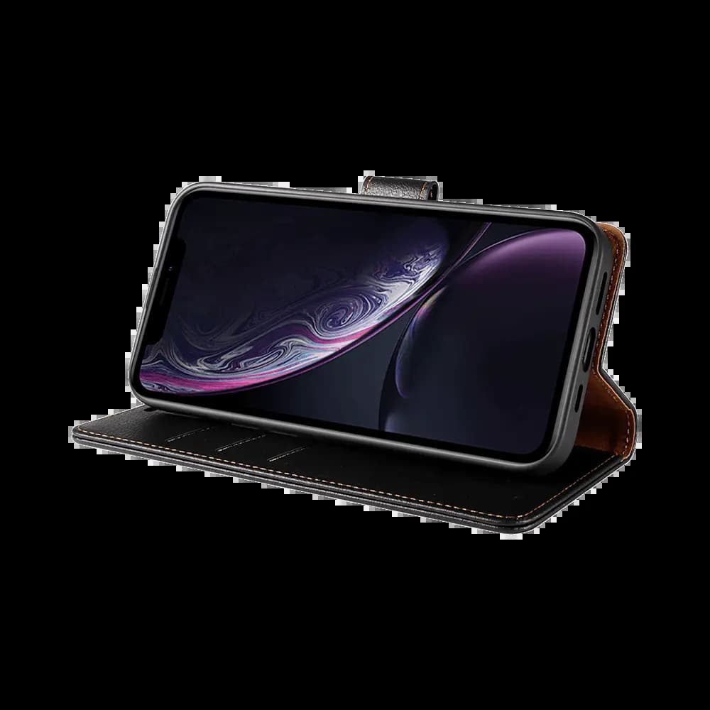 Housse folio anti-RFID iPhone XR – PROTECT IP011 Noir - Vue 3