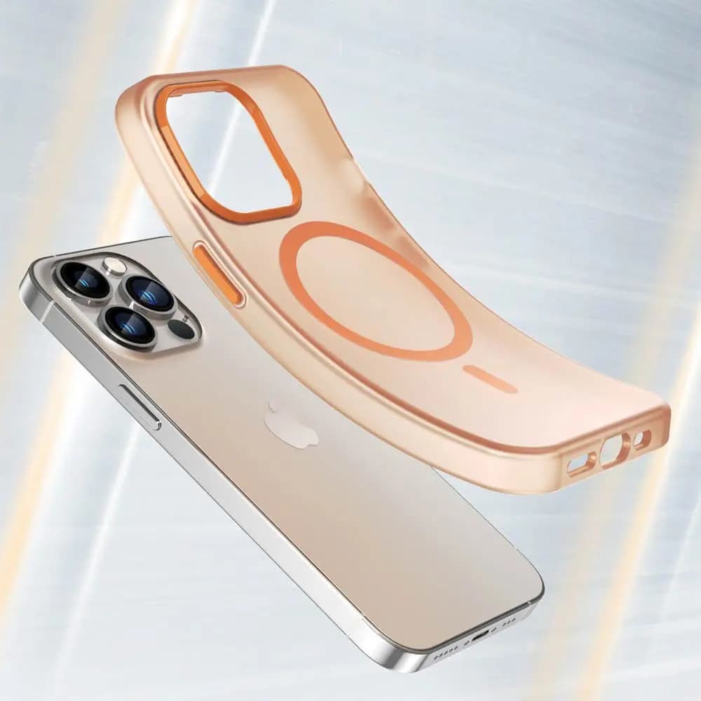 Coque MagSafe bi-matière – iPhone 13 Pro Max – PROTECT MF-006 Orange - Vue 2