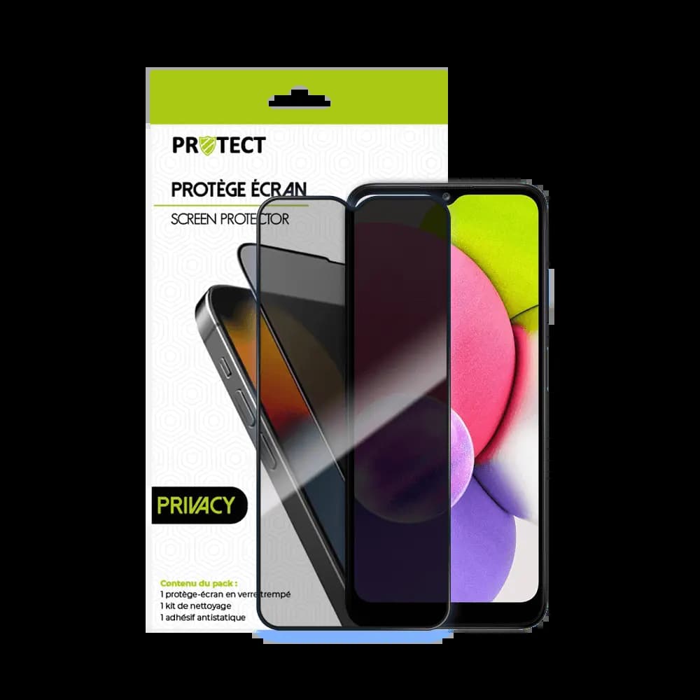 Verre trempé anti-espions 9H – compatible Samsung Galaxy A03s / A03 – PROTECT Transparent - Vue 2