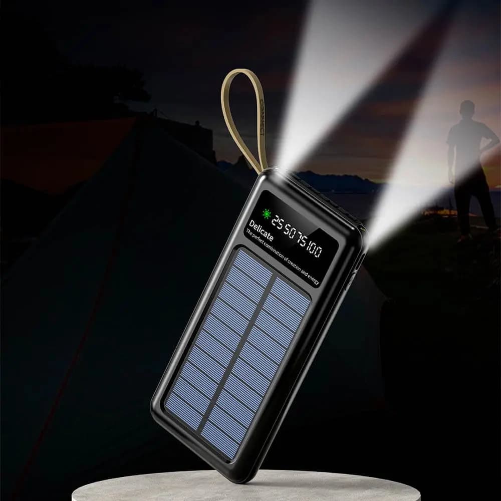 Batterie externe solaire 20000mAh avec écran digital et lampe torche – CONNECT MC-BESN02 Noir - Vue 41