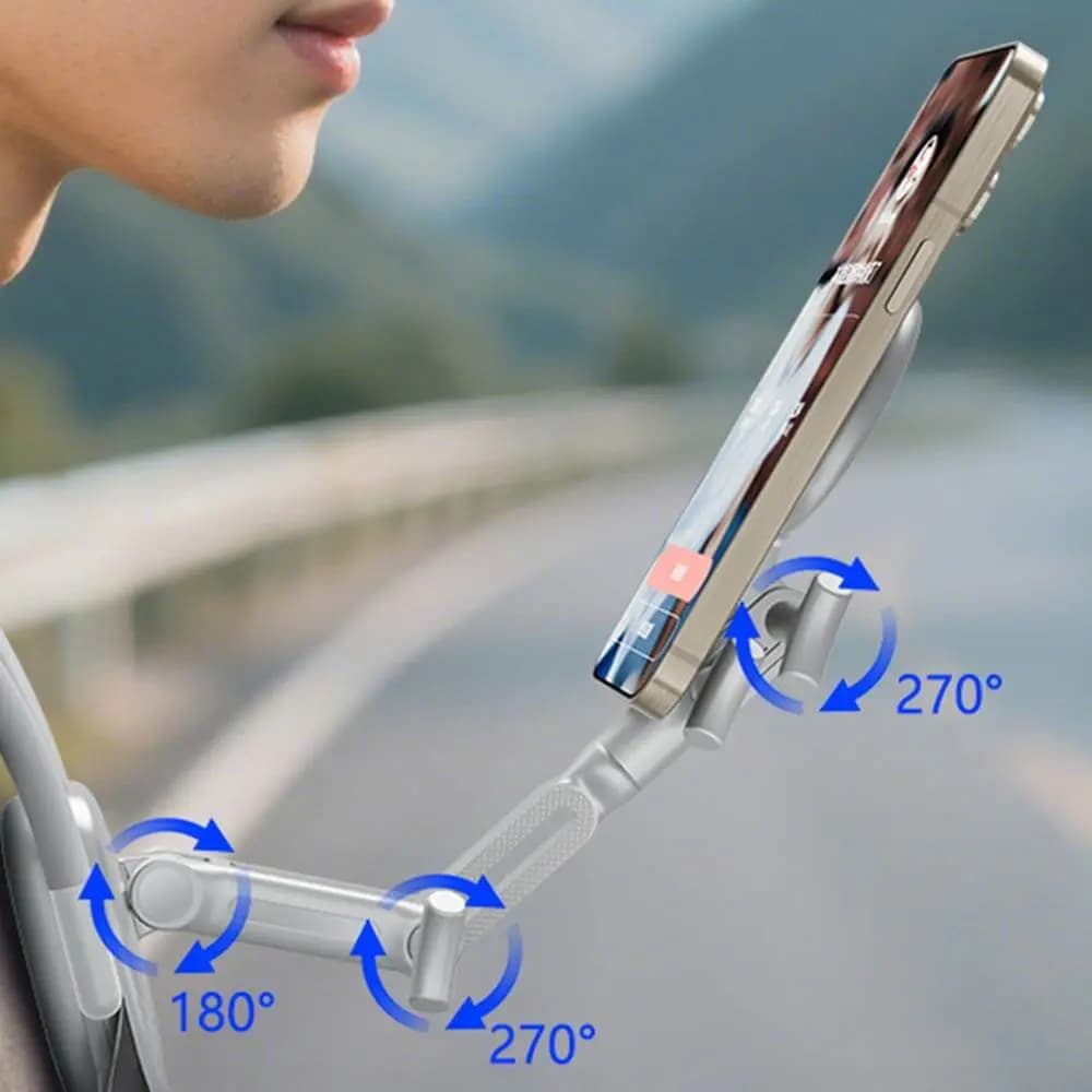 Support Smartphone Magnétique Yesido C332 Blanc - Vue 3