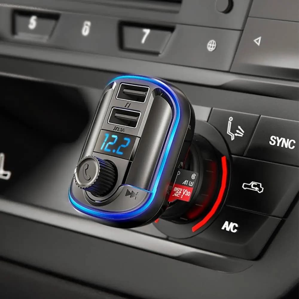 Transmetteur FM Bluetooth & Chargeur Voiture Yesido - Vue 5